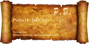 Putnik Döniz névjegykártya